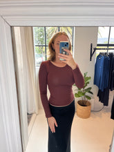 Load image into Gallery viewer, Poppy Longsleeve top in Chocolate