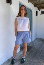 Load image into Gallery viewer, Tulip Cotton Shorts in Light Blue Denim Chambray
