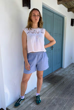 Load image into Gallery viewer, Tulip Cotton Shorts in Light Blue Denim Chambray