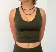 Load image into Gallery viewer, Daisy Tank in Military Green
