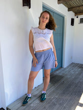 Load image into Gallery viewer, Tulip Cotton Shorts in Light Blue Denim Chambray
