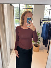 Load image into Gallery viewer, Poppy Longsleeve top in Chocolate
