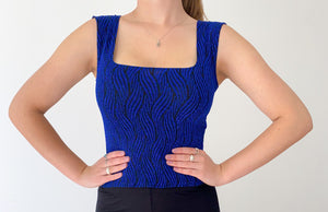 Vegas top in Cobalt sparkle - ON SALE