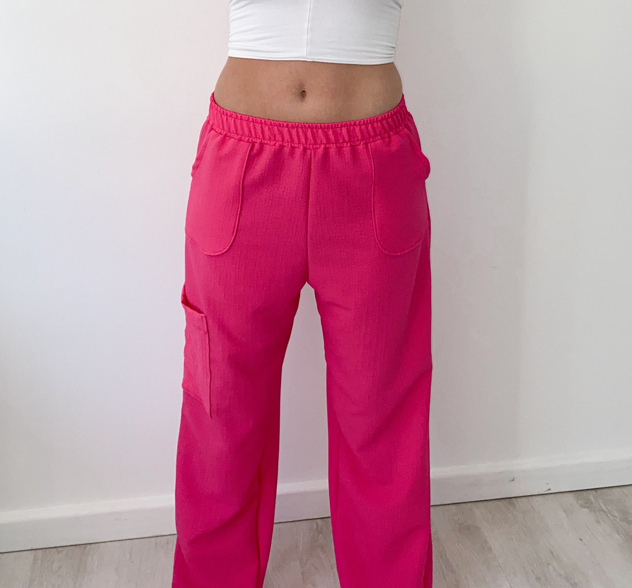 Cargo pants in Hot Pink – Lime Designs