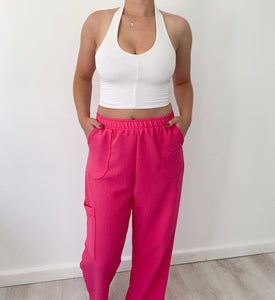 Cargo pants in Hot Pink – Lime Designs