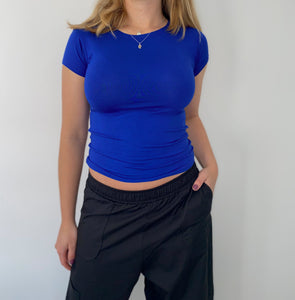 Basic Tee in Cobalt Blue