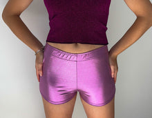 Load image into Gallery viewer, Metallic hot shorts in Lilac
