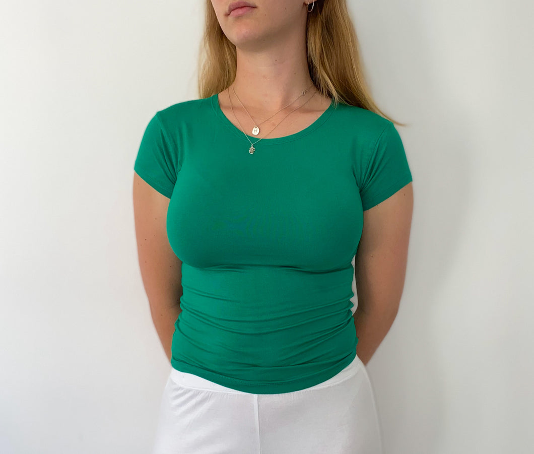 Basic Tee in Green - ON SALE